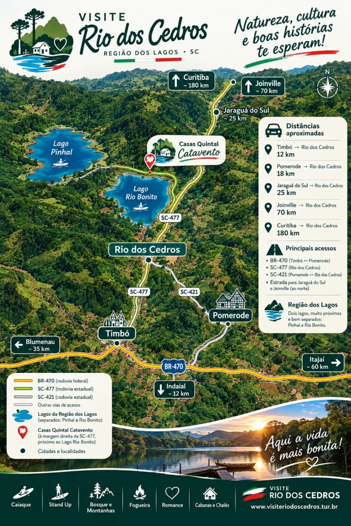 como chegar em Rio dos Cedros